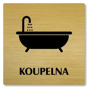 Koupelna, 80x80mm, zlatá, Nevada